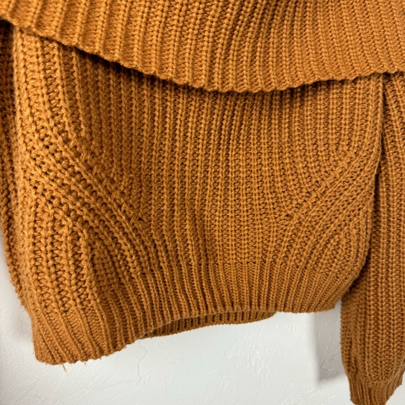 Lulu's Mustard Off-the-Shoulder Sweater - Picture 3 of 7